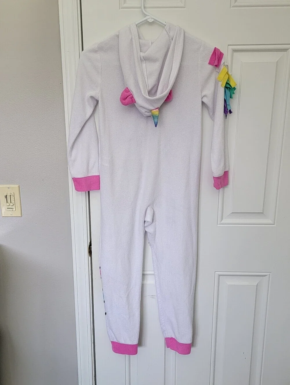 Stay Up Late Unicorn One Piece Half Zip Hooded Pajamas Size 8 Fantasy Magic